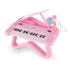 Kép 2/9 - DJ201 25 gombos elektronikus billentyűzet: Mini hangszer forgatható mikrofonnal - Pink