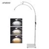 Kép 6/17 - Andoer HD-M60X 30 W padló LED videolámpa, félhold alakú kitöltőlámpa - Fehér