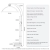 Kép 17/17 - Andoer HD-M60X 30 W padló LED videolámpa, félhold alakú kitöltőlámpa - Fehér