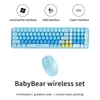 Kép 7/12 - Mofii vezeték nélküli billentyűzet és egér készlet, BabyBear 2.4G USB - Kék