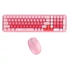 Kép 1/9 - Mofii vezeték nélküli billentyűzet és egér készlet, BabyBear 2.4G USB - Pink