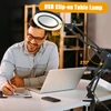 Kép 7/17 - Tomshine flexibilis szorító asztali lámpa 8x nagyító lengőkarral, szabályozható LED asztali lámpával - Fekete