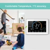 Kép 18/18 - 95-240 V intelligens termosztát, programozható termosztát, 5+1+1 hat periódusos hangos APP vezérlés - Fehér, Wi-Fi
