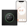 Kép 1/15 - WiFi intelligens termosztát, hőmérséklet-szabályozó, hetente programozható - Fekete, 5A víz/gáz kazánhoz