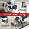 Kép 8/11 - Mini körfűrész, 4,8 A 4-1/2 hüvelykes kompakt körfűrész, 3700 ford./perc - Szürke