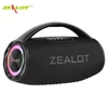 Kép 3/17 - ZEALOT S97 80 W vezeték nélküli BT hangszóró erőteljes basszussal és színes fényekkel - Fekete