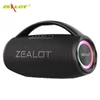 Kép 1/17 - ZEALOT S97 80 W vezeték nélküli BT hangszóró erőteljes basszussal és színes fényekkel - Fekete
