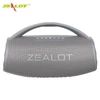 Kép 3/17 - ZEALOT S97 80 W vezeték nélküli BT hangszóró erőteljes basszussal és színes fényekkel - Szürke