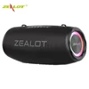 Kép 2/20 - ZEALOT S87 BT hangszóró - Vezeték nélküli, 80 W-os bömbölő hang, LED világítás, vízálló, hordozható - Fekete