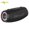 Kép 1/20 - ZEALOT S87 BT hangszóró - Vezeték nélküli, 80 W-os bömbölő hang, LED világítás, vízálló, hordozható - Fekete