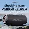 Kép 7/20 - ZEALOT S87 BT hangszóró - Vezeték nélküli, 80 W-os bömbölő hang, LED világítás, vízálló, hordozható - Terepszínű
