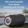 Kép 13/20 - ZEALOT S87 BT hangszóró - Vezeték nélküli, 80 W-os bömbölő hang, LED világítás, vízálló, hordozható - Terepszínű