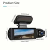Kép 2/8 - 1080P DVR Dash kamera, első és belső kettős kamerás menetrögzítő 3,16 hüvelykes IPS képernyővel
