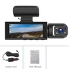 Kép 3/8 - 1080P DVR Dash kamera, első és belső kettős kamerás menetrögzítő 3,16 hüvelykes IPS képernyővel