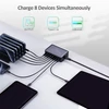 Kép 5/9 - 70W 8 portos USB-C gyorstöltő állomás okostelefonhoz, fejhallgatóhoz, órához, PD20W gyors töltő hub - Fekete