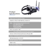 Kép 10/18 - 5,8 GHz-es FPV szemüveg, magával ragadó repülési szemüveg