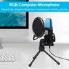 Kép 5/11 - RGB hétszínű világító USB kondenzátor mikrofon játékhoz és videózáshoz