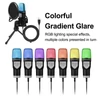 Kép 7/11 - RGB hétszínű világító USB kondenzátor mikrofon játékhoz és videózáshoz
