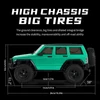 Kép 4/6 - 2,4 GHz-es 1:18 4WD újratölthető elektromos terepjáró LED lámpákkal - Zöld, 1 akkumulátor