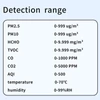 Kép 7/12 - Tuya WiFi multifunkcionális levegőminőség mérő háztartási HCHO / TVOC / szén-monoxid / CO2, PM2.5 / PM10 teszter - Fehér