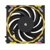 Kép 2/8 - Yeston számítógépház hűtőventilátor, 120 mm-es ARGB számítógépes processzorhűtő 2200 ford./perc fordulatszámmal, FDB csapágy - Fekete