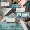 Kép 4/9 - 21V 6 hüvelykes hordozható elektromos metszőfűrész, újratölthető kisméretű fahasító láncfűrész (2 db akkumulátor)