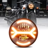 Kép 3/6 - LED motorkerékpár fényszóró 5,75" IP67 vízálló autólámpa DRL/irányjelző/tompított/távolsági