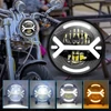 Kép 5/6 - LED motorkerékpár fényszóró 5,75" IP67 vízálló autólámpa DRL/irányjelző/tompított/távolsági