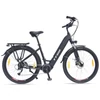 Kép 12/13 - TTGO LK-ZZ-28ST városi elektromos kerékpár, 700C*45C gumik, női E kerékpár, 250W motor, 36V 20Ah akkumulátor - Fekete