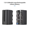 Kép 9/10 - NP-F750/ NP-F770 fényképezőgép akkumulátor és töltő készlet, 1 db 7,2 V 5200 mAh nagyméretű újratölthető akkumulátor USB-kábellel