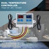 Kép 6/12 - Kettős digitális termosztát, hőmérséklet-szabályozó, két relé kimenetű hőszabályozó - AC110-220V