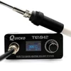 Kép 1/12 - QUICKO Mini T12-942 forrasztóállomás készlet, OLED barkácsforrasztó elektromos szerszámok Hegesztővas hegy - fehér 907 műanyag fogantyú