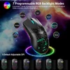 Kép 14/19 - HXSJ J900 USB vezetékes játékegér, RGB játékegér hat állítható DPI-vel - Fekete