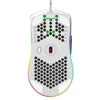 Kép 8/11 - HXSJ J900 USB vezetékes játékegér, RGB játékegér hat állítható DPI-vel - Fehér