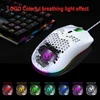 Kép 10/11 - HXSJ J900 USB vezetékes játékegér, RGB játékegér hat állítható DPI-vel - Fehér