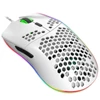 Kép 1/11 - HXSJ J900 USB vezetékes játékegér, RGB játékegér hat állítható DPI-vel - Fehér