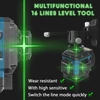 Kép 8/12 - Multifunkcionális 16 vonalas lézeres szintező, 3° önszintező, újratölthető lítium akkumulátorral, otthoni szerszámkészlet