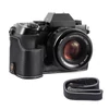 Kép 1/8 - Félkamera tok Fuji XS10-hez, PU bőr, vállpánttal, nyitható aljjal, markolattal, védőtok - Fekete