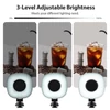 Kép 6/10 - 2 db zsebre rakható LED videólámpa, kamera fényképező LED fény, 3 világítási mód, 3 fokozatú fényerő, beépített akku, vakupapucs adapterrel