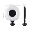 Kép 8/10 - 2 db zsebre rakható LED videólámpa, kamera fényképező LED fény, 3 világítási mód, 3 fokozatú fényerő, beépített akku, vakupapucs adapterrel