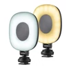 Kép 1/10 - 2 db zsebre rakható LED videólámpa, kamera fényképező LED fény, 3 világítási mód, 3 fokozatú fényerő, beépített akku, vakupapucs adapterrel