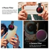 Kép 4/13 - APEXEL 67mm körkörös polarizációs szűrő – telefonos fotózáshoz. CPL lencseszűrő csipesszel, hordtáskával, kompatibilis iPhone 16/15/14/13 és más készülékekkel