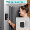 Kép 9/18 - WiFi okos csengő kamerával, TY alkalmazásvezérléssel, infravörös éjjellátással, tölthető videó kaputelefon, kétirányú hanggal otthonra, irodára - Fekete
