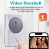 Kép 11/18 - WiFi okos csengő kamerával, TY alkalmazásvezérléssel, infravörös éjjellátással, tölthető videó kaputelefon, kétirányú hanggal otthonra, irodára - Fehér
