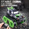 Kép 8/15 - Távirányítós kaszkadőr autó, 2.4 GHz 4WD, kétoldalas, vízen és terepen járó játékautó fiúknak és lányoknak - Zöld