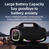 Kép 11/17 - ZEALOT S79 100W hordozható vezeték nélküli hangszóró - 24000mAh akkumulátor, színes fények, IPX7 vízálló, HiFi hangzás, BT 5.2 basszussal - Narancs