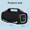 Kép 15/17 - ZEALOT S79 100W hordozható vezeték nélküli hangszóró - 24000mAh akkumulátor, színes fények, IPX7 vízálló, HiFi hangzás, BT 5.2 basszussal - Narancs