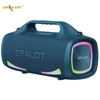 Kép 1/17 - ZEALOT S79 100W hordozható vezeték nélküli hangszóró - 24000mAh akkumulátor, színes fények, IPX7 vízálló, HiFi hangzás, BT 5.2 basszussal - Narancs