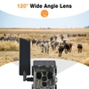 Kép 6/13 - 4G LTE vadkamera élő közvetítéssel, 2K 30MP, éjjellátó, 0,3 mp reakcióidő, 120° széles érzékelő