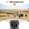 Kép 6/14 - 4K 50MP napelemes vadkamera, 120°-os látószög, éjjellátó, IP65 vízálló, vadfigyelő kamera természetmegfigyeléshez